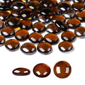 Suream Glass Rocks for Vases, 1 LB Dark Amber Marbles for Centerpieces, Glass Pebbles Marbles for Vases Fillers Fish Tank Aquarium Table Scatters DIY Crafts - color: Dark Amber