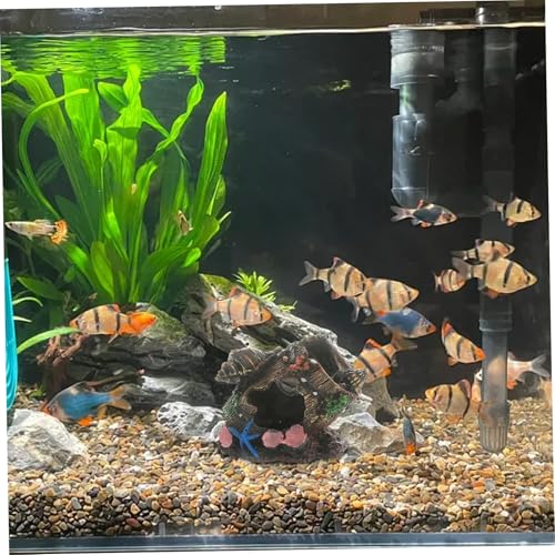 Fish Tank Hideout Broken Barrel Aquarium Hideout Resin Shipwreck Theme Fish Tank Cave for Aquarium Landscaping Decor Decor Decorations...