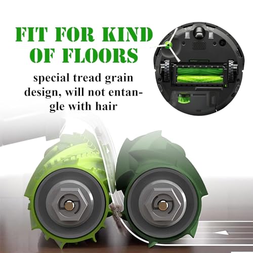1 Sets Replacement Rubber Roller Brushes Compatible for iRobot Roomba E & I & J Series, Replacement Parts Accessory for J8+ i7+ i7 i1 i2 i3 i4 i6 i6+ i8 i8+Plus E5 E6 E7 Vacuum Cleaner - size: 1 Pair