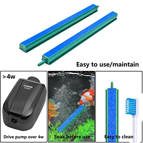 Air Stone Bar Bubble Diffuser Set 8 Inch Fish Tank Air Bubble with Suction Cups Air Stone for Aquarium Fish Tank, Aquarium
