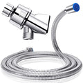 Shower Hose with Arm Bracket, 69 inch Stainless Steel Showers Hose Replacement, Adjustable Handheld Showers Arm Holder, Flexible Shower Head Hoses and Holder with Brass Ball, Chrome