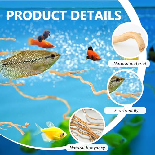 150g Natural Driftwood for Aquarium 12''-16'' Reptile Branches Terrarium Wood Long Driftwood for Aquarium Assorted Shapes Natural Decor - style: 0.33lb