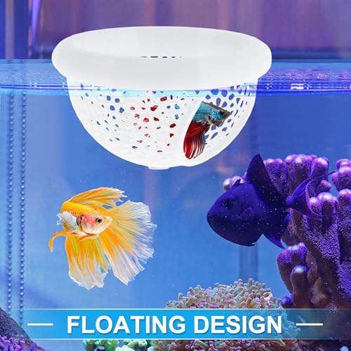 Betta Hideout Cave, Aquarium Floating Betta Hideout, Multi-Functional Betta Fish Hammock, White - color: White