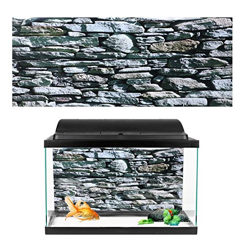 Aquarium Background Sticker, Fish Tank Decorative PVC Poster, Non - Landscape Walling Decal with Adhesive Backing for Freshwater Saltwater Tanks (91 * 50cm) - size: 91*50cm