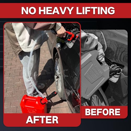 Portable Battery Powered Gas Transfer Pump, Battery Operated Liquid Water/Fuel Transfer Pump with Adjustable Flow Control, 2.2 Gallons per Min, Electric Siphon Pumps for Fuel Diesel Gas Can - style: Flow nozzle pump