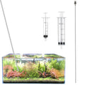 LINLAN Stainless Steel Aquarium Root Fertilizer Injector Kit, 19.6 Inch Long Stainless Needle, 5mL & 20mL Syringes, Precise Liquid Feeding Tool for Freshwater Planted Tanks - size: 19.6''