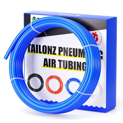 TAILONZ PNEUMATIC Blue 1/4 Inch OD 10 Meters PU Air Tube Pipe Hose Pu Air Hose for Air Line Tubing or Fluid Transfer Tubing - color: Blue-PU, size: 1/4'' OD/32.8ft/10m