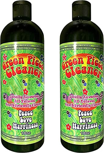 Green Piece® Glass Cleaner 2 Bottles (Made in USA) - All Natural Earth Friendly Multi-purpose Cleaner for Metal, Ceramic, Water Pipe 16 oz - style: 3. 16 Fl Oz (Pack of 2)