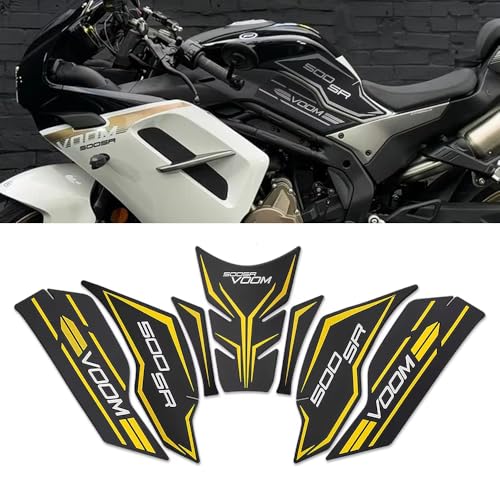For 500SR VOOM 2024 500SR-VOOM Motorcycle Accessories Fuel Tank Protection Stickers Gas Tank Pad Anti Slip Decoration Decals Kits (Gold) - color: 500SR VOOM gold