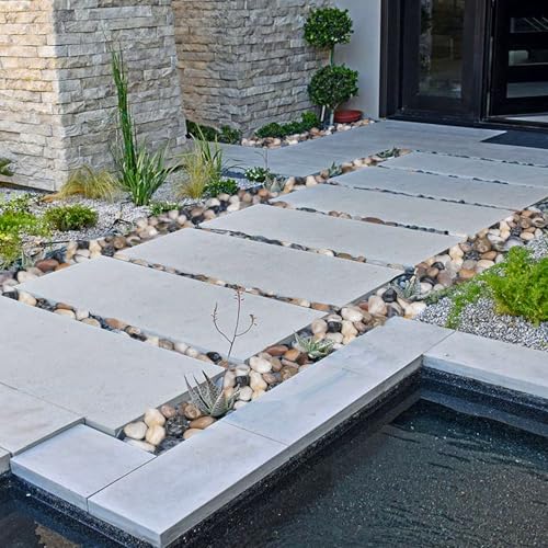 Pulovin 20 lbs River Rocks for Plants, 2-3 Inch Decorative Garden Rocks Outdoor Landscaping, Large Polished Natural Stone for Walkways, Yard, Vases, Crafts - color: Mixed Color 2-3 Inch