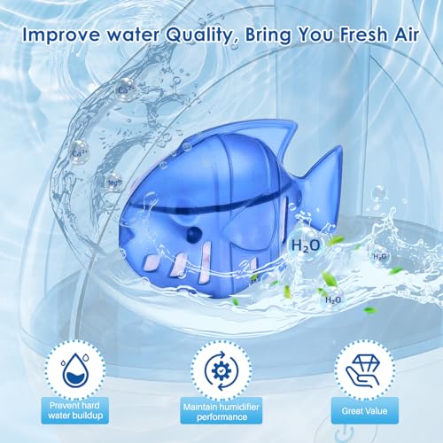 12 Pack Humidifier Cleaning Fish, Humidifier Cleaner for Most Humidifiers + Fish Tanks, Demineralization Cartridge to Purifie Water, Prevent Hard Water Build-Up, Reduce Scale to improve Humidification - color: Humidifier Cleaning Fish-12 Pack