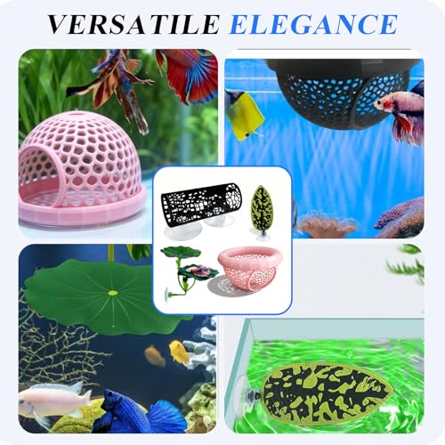 4 Pcs Betta Fish Tank Accessories, Hammock Decorations with Aquarium Decor, Suitable for Betta Fish Toys and Betta Hobbyists