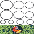 PAGOW 10pcs Fish Feeding Rings Set, 5 Sizes Round Floating Aquarium Plant Corral, Fish Tank Aquarium Accessories for Betta (Black)