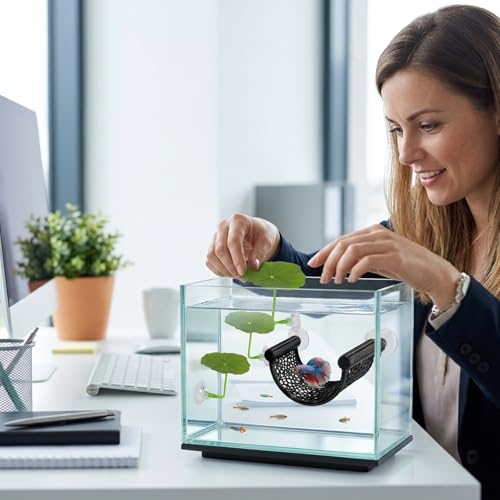 4Pcs Betta Hammock, Betta Fish Tank Accessories with Floating Betta Hide, Betta Fish Tank Decorations for Aquarium Enthusiasts