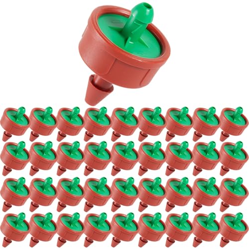 200Pcs 0.25 GPH Pressure Compensating Irrigation Spot Drippers,Constant Flow Barb Outlet Watering Dripper Emitters Heads Parts for 1/4 Inch Watering Tubing Line for Garden Pots Plant Irrigation System - color: 0.25 GPH 200PCS