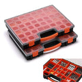 2PCS Multi-Purpose Toolbox, Professional Organizer with 22 Bin Compartments, Box Organizer for Hardware, Screws, Bolts, Nuts, Nails, Tools, Arts - size: 2 PCS Multi-Purpose Toolbox