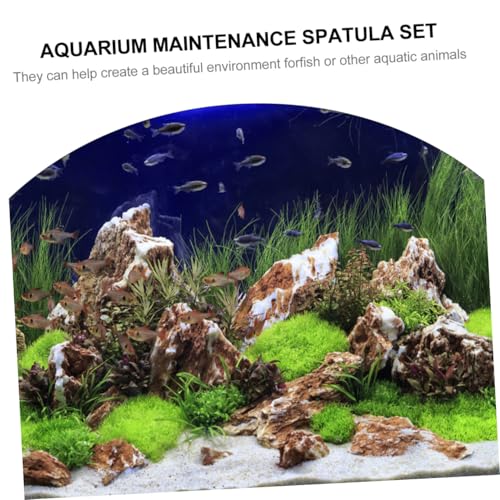 BESPORTBLE 3pcs Stainless Steel Aquarium Tweezers Tool Set Aquascaping Tools for Fish Tank Maintenance Includes Straight Curved Tweezers Spatula for Easy Plant Care