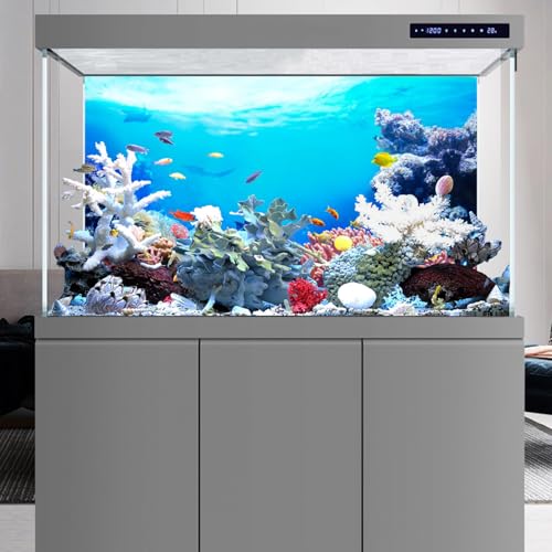 AWERT 30x18 inches Underwater Aquarium Background Colorful Coral Tropical Fish Undersea World Fish Tank Background Durable Polyester Background