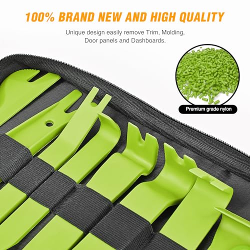 GOOACC 330Pcs Trim Removal Tool, Auto Push Pin Bumper Retainer Clip Set Fastener Terminal Remover Tool Adhesive Cable Clips Kit Car Panel Radio Removal Auto Clip Pliers, Green - color: Green