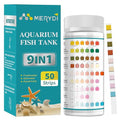9-Way Aquarium Test Strips,50 Strips Aquarium Test Kit for Fish Tanks & Ponds, Quick & Accurate Water Testing Iron Copper Sodium Chlorine Nitrate Nitrite Total Alkalinity Hardness Free Chlorine pH - color: 9 way aquarium test strips