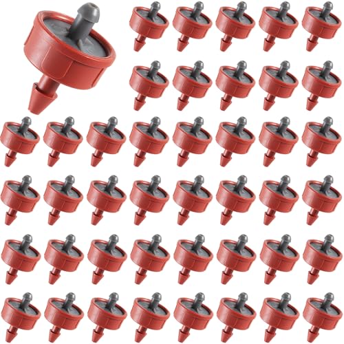 60Pcs 0.75 GPH Pressure Compensating Irrigation Spot Drippers,Constant Flow Barb Outlet Watering Dripper Emitters Heads Parts for 1/4 Inch Watering Tubing Line for Garden Pots Plants Irrigation System - color: 0.75 GPH 60PCS