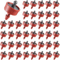60Pcs 0.75 GPH Pressure Compensating Irrigation Spot Drippers,Constant Flow Barb Outlet Watering Dripper Emitters Heads Parts for 1/4 Inch Watering Tubing Line for Garden Pots Plants Irrigation System - color: 0.75 GPH 60PCS