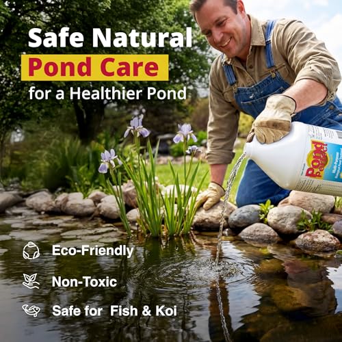 PondPerfect Pond Bacteria - Natural Treatment for Ponds – Liquid Formula for Pond Maintenance – Pond Cleaner for Outdoor Ponds - Safe for Fish & Koi – Easy Dosing –16 oz (473 ml)