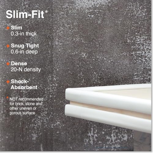 Roving Cove Slimfit Corner Edge Protector for Baby Proofing (Small 18ft Edge 8 Corners), Furniture Safety Bumper Guard, Soft NBR Rubber Foam, 3M Adhesive, Oyster White (Off White) - color: Oyster White, size: Small 18 feet