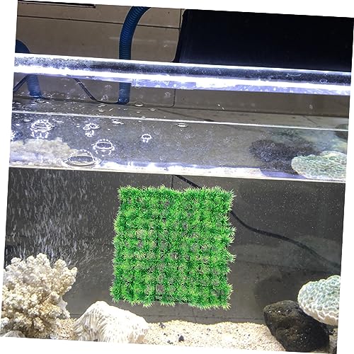 Gentle Simulated Grass Mat for Aquariums Durable Safe Plastic Fish Tank Cushion with Thickened Base Realistic Decor for Fish Hiding and Landscape Enhancement Suction Cups