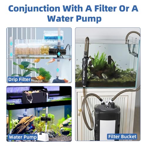 hygger 5W Aquarium U-V Light with Timer, 360° Protective Shield Clean Light for Crystal Clear Green Water, Submersible Fish Tank Cleaner for 10–40 Gallon Freshwater & Saltwater Aquariums - size: 1.85 * 4.75 inches