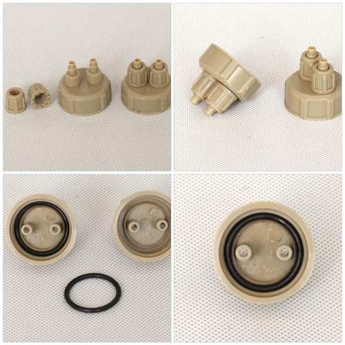 SUPVOX 4pcs DIY Reactor Bottle Cap, Aquarium Generator Carbon Dioxide Reactor Fish Tank DIY Quick Bottle Cap Air Diffuser Generator Part