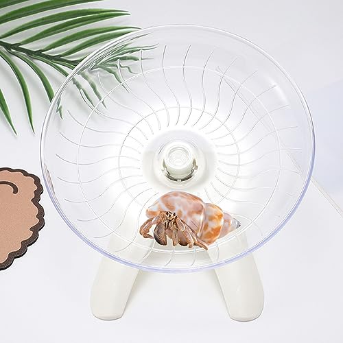 Hermit Crabs Wheel Toy, Hamster Running Wheel Toys, Small Animals Cage Accessory, Tank Accessory, Suitable for Hermit Crab Hamster Rat - color: White, size: Large