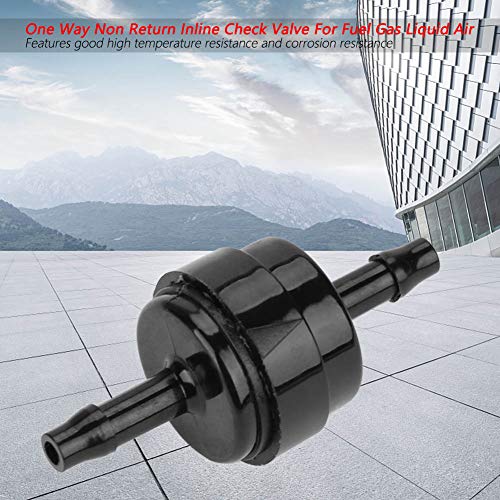 Non Return One Way Check Valve Spring Check One Way Non Return Inline Check Valve Fittings Valve For Fuel Gas Liquid Air 1/8" 3/16" 1/4" 5/16" (1/8")