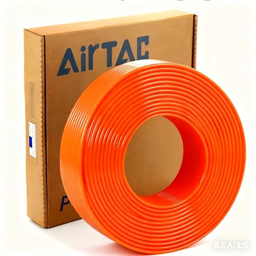 Pneumatic Tubing Air Line Pu Hose 10mm OD 6.5mm ID 100 Meters（328.08ft）Orange AirTac US98A100065100MGE - color: Orange, size: 10mm OD 6.5mm ID 328Ft/100Meters