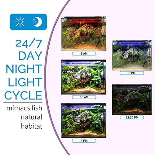 hygger Advanced LED Aquarium Light with Timer, 24/7 Lighting Cycle & DIY Mode, Full Spectrum Fish Tank Light for 30-36 in Freshwater Planted Tank - size: 30"- 36"