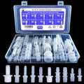 30 PCS Plastic Hose Barb Fittings, Barb x NPT Male Thread Adapter Connectors, hose barb reducers, Plastic Barb Joint Splicer Mender Adapter Union for Aquarium Aeration & Air Tubing.