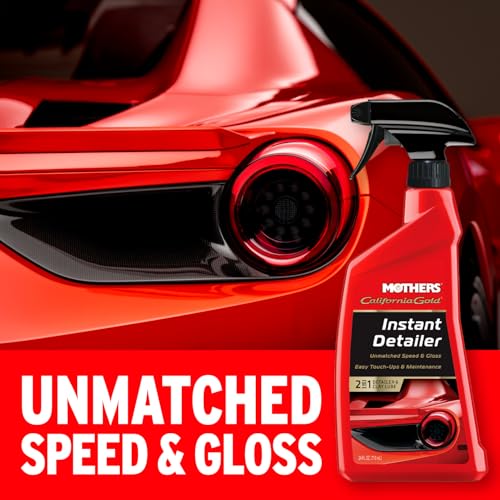 Mothers California Gold Instant Detailer, 24 oz. – Removes Smudges, Dust & Fingerprints, Boosts Gloss & Slickness, Lubrication for Clar Bars, Quick Touch-ups & Maintenance Between Washes (08224) - size: 24 Fl Oz (Pack of 1)