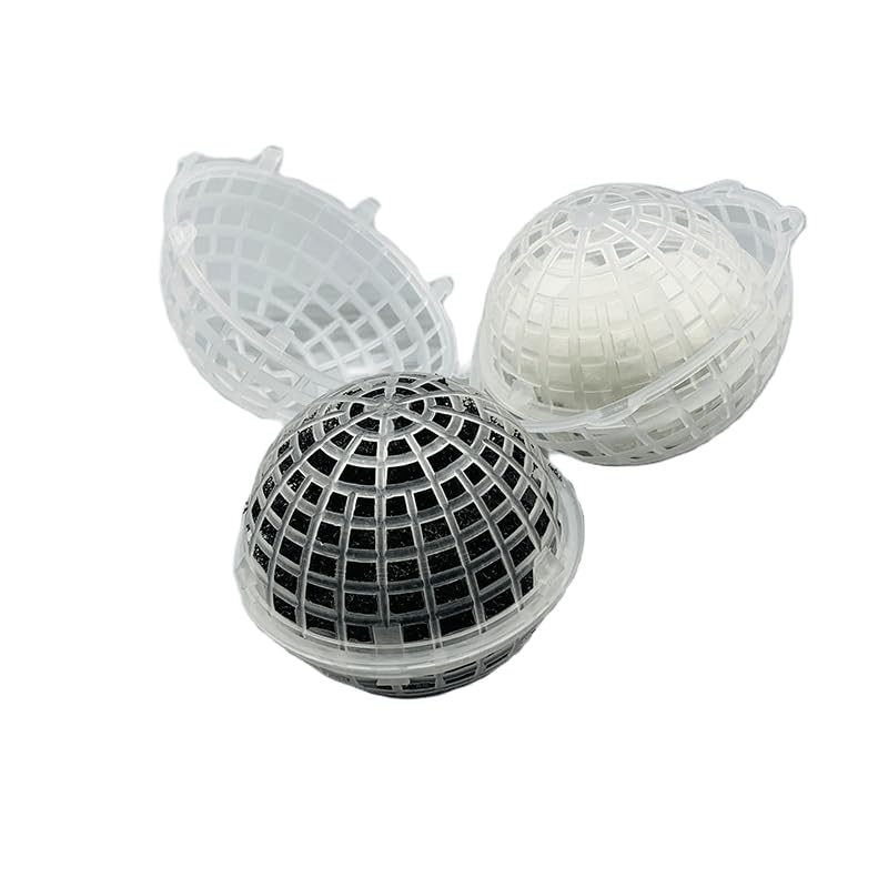 12 Pcs 80mm Extra Large Clear Sphere Moss Ball Holders, Plastic Decorative Balls for Aquarium Shrimp Tank Ornament