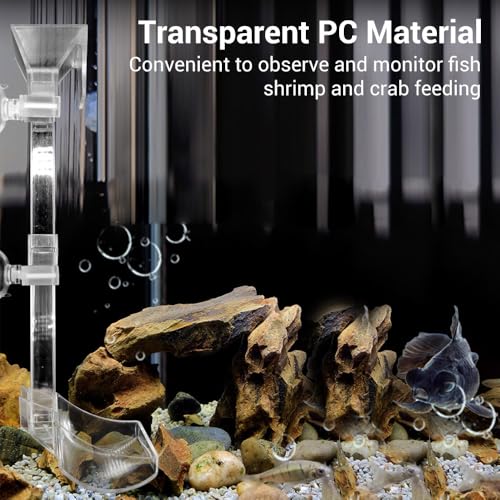 Shrimp Feeding Dish Set,Assembled Fish Shrimp Feeder Tube with Feeding Ring,Cleaning Brush for Fish Tank Fish Shrimp Crab