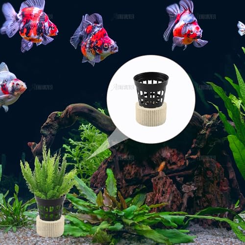 AUEAR, 15 Pack Aquatic Plants Fixed Ring Set Aquarium Weights Pots Rings Holder for Landscape Decoration Fish Tank Accessories