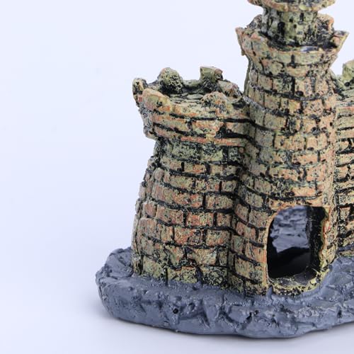 Aquarium Decoration Small Resin Castles Hideouts Stone Cave Hide House Fish Tanks Accessories for Betta Shrimp