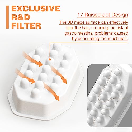 Rellaty Official Cat Water Fountain Filters Replacement & Pre-Filter Sponges for 3.2L/108oz Automatic Pet Fountain Dog Water Fountain (12 Carbon Filter and 12 sponges)