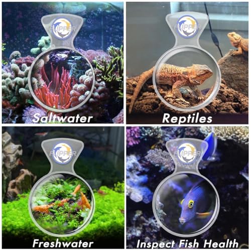 FL!PPER Flipper DeepSee Viewer MAX 5" Coral and Fish Magnifier for Reef Tank and Freshwater Aquarium Photography and Videography - Magnetic Magnifying Glass - color: Clear, size: MAX 5"
