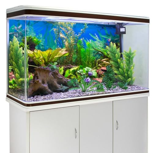 AWERT 36x18 inches Aquarium Background Aquatic Plant River Bed and Lake Fish Tank Background Vinyl, 36x18in/90x45cm - size: 36x18in/90x45cm