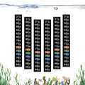 Adhesive Fish Tank Thermometer Strip Aquarium Thermometer Sticker Display 64-93 ℉ (18-34 ℃) Brewing Thermometer Test Strip 6 PCS - size: 5.12" x 0.71"