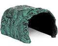 Reptile and Amphibians Rock Hide Cave - Climbing and Hiding Spots, Terrarium & Aquarium Decor, Perfect for Bearded Dragons,Lizards,Snakes,Turtles,Geckos,Frogs,Small Animals - Large Size - style: Large Size ( Green )