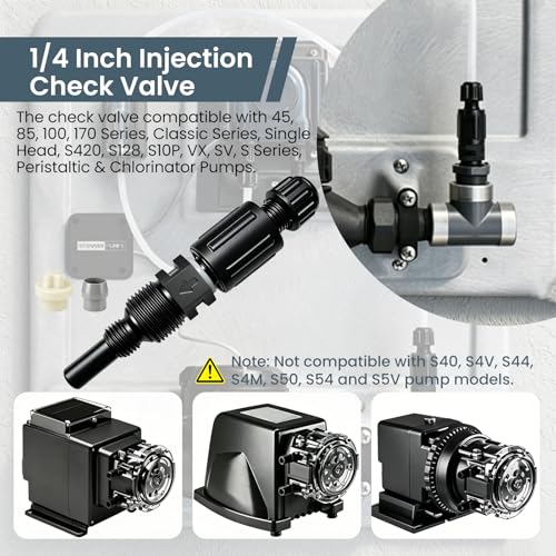 1/4-Inch UCDBINJ Injection Check Valve Replacements for Pumps Compatible With Most 45, 85, 100 And 170 Series, Classic Series, Single Head, S420, S128, S10p, Vx, Sv, S Series Duckbill Valves Pump Part