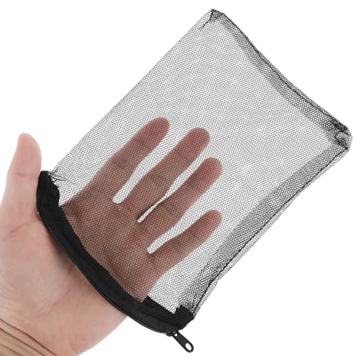 Tucnoeu 10Pcs Media Bags for Aquarium Fine Mesh Bag Aquarium Filter Media Bags with Plastic Zipper Suitable for Activated Carbon, Filter Stones, Ceramic Rings（Black） - size: 7.87 x 5.9 inches