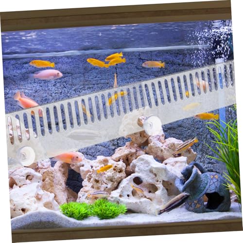 Aquarium Overflow Comb Transparent Fish Comb for Fish Separation Avoids Overflow Easy Installation Lightweight Suitable for Interconnected Aquariums Cups