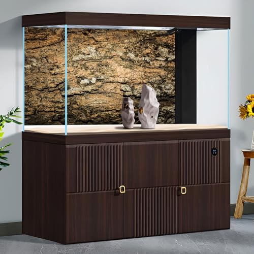 Tree Bark Texture Aquarium Background Old Wood Texture Reptile Tank Background Aged Rough Natural Wooden Bark Terrarium Background Wooden Textured Aquarium Fish Tank Background Poster Decors 24x12in - color: Reddish-Brown, size: 24(W)x12(H)inches/ 60(W)*3